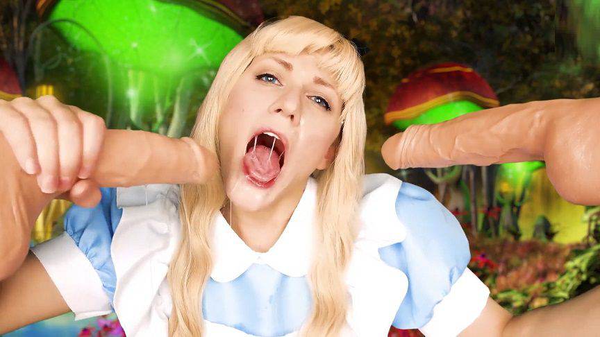 Cosplay Bukkake Porn - Veronica Chaos - Alice Messy Double Blowjob FullHD 8