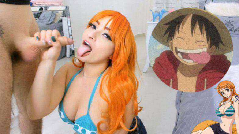  Emanuelly Raquel - Cosplay Nami one piece blowjob FullHD 1080p