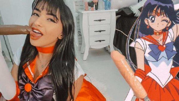 Emanuelly Raquel – ASMR – Sailor Mars Blowjob Making two Guys Cum in my Mouth – Creampie Cosplay Girl FullHD 1080p