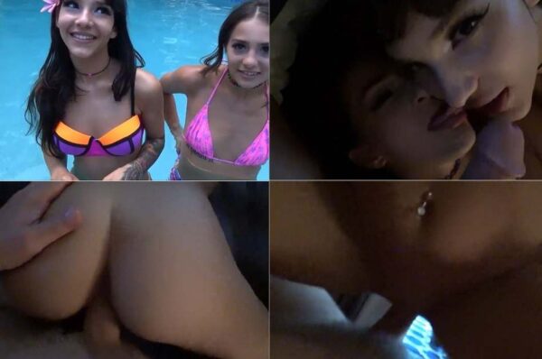 Sofie Reyez, Kitty Carrera – Brother and Two Sister`s Alon after pool HD mp4 [720p/clips4sale.com/2018]