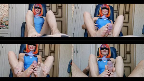 Oksifootjob – D.Va Footjob Overwatch cosplay – footjob compilation HD mp4 720p