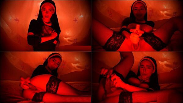 Jessica Starling - Easter Nun Blasphemy Crucifix Fuck - Halloween, Demon FullHD mp4 1