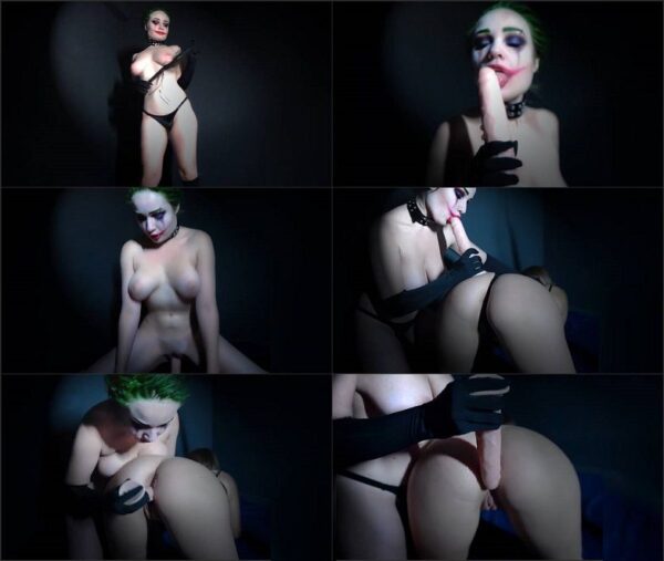 HALLOWEEN2019 lanaredx - Joker Girl Riding Dildo and Pussy Fucking Babe Big Ass on HD 2