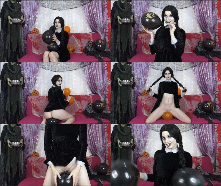 Brook Logan – Wednesday Adams Halloween Balloon Play – bouncing my ass FullHD 1080p