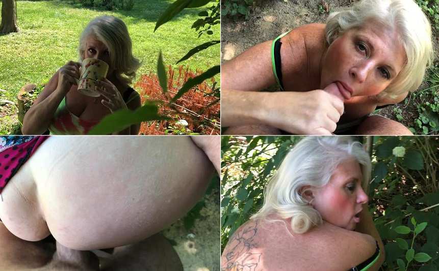 Public Family sex Mommys Boy Mows Her Lawn - Paintedrose FullHD 1080p