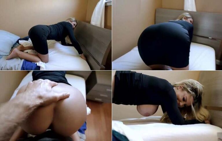 Home Alone With My Hot Step Mom – Stuck Making the Bed – Brooklyn Chase – Bare Back Studios HD 720p