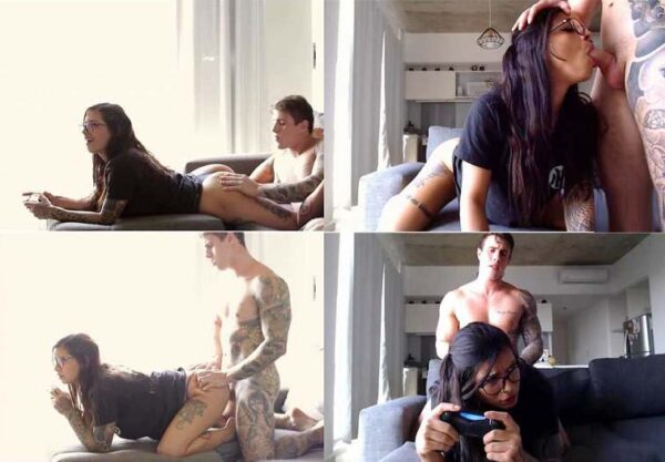 BrunAlexxx - Cute Gamer Sister Gets Fucked while Playing Videogames FullHD 1080p 2