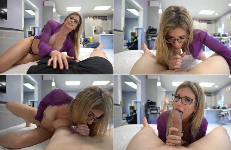 Mom Cory Chase Wakes up Son with Blowjob Swallow POV 4k 2160p 2021