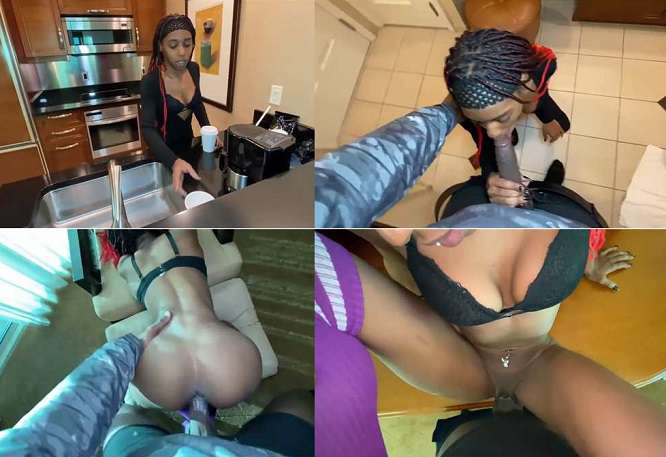 Brother Giving his ebony step-sister morning dick all over the suite in vegas – BAEVIBES HD 720p
