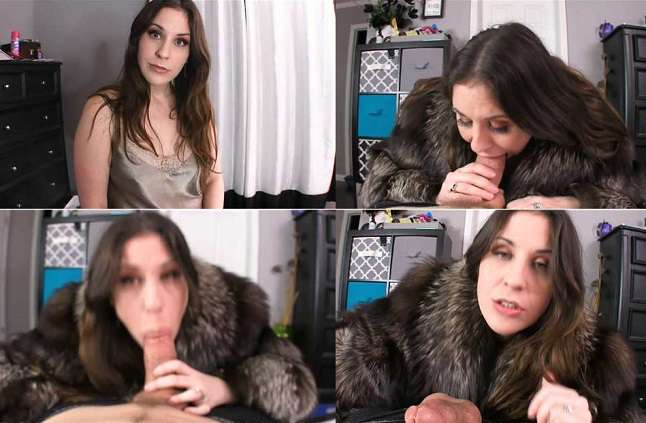 Madame Amiee Cambridge – Hot Step Mom gives Step Son Blow Jow in a Big Fur Coat FullHD 1080p
