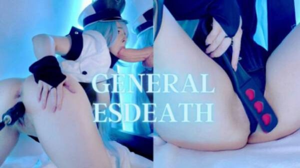 MollyRedWolf – General Esdeath takes on a huge cock 4k 2160p