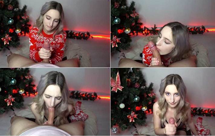 Stepsister Gave a Juicy Blowjob for Christmas – Bellamurr FullHD 1080p