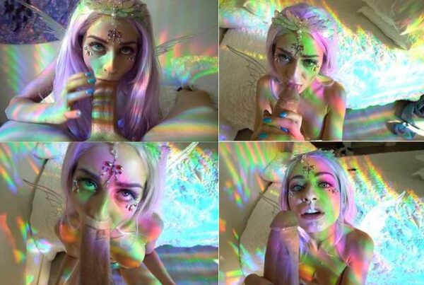 Cosplay Jewelz Blu - Rainbow Fairy POV Blowjob and Facial FullHD 1080p