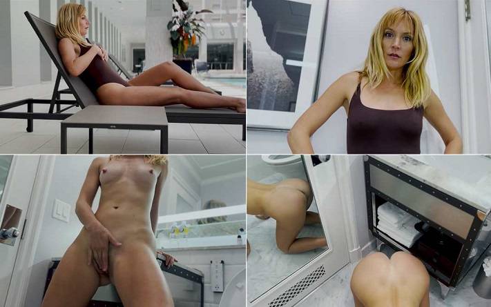 Mom Pulls your hard dick out of the pool – Mona Wales FullHD 1080p