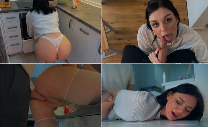 Eva Soda – I spied on my stepsister in the kitchen and fucked her to tears FullHD 1080p