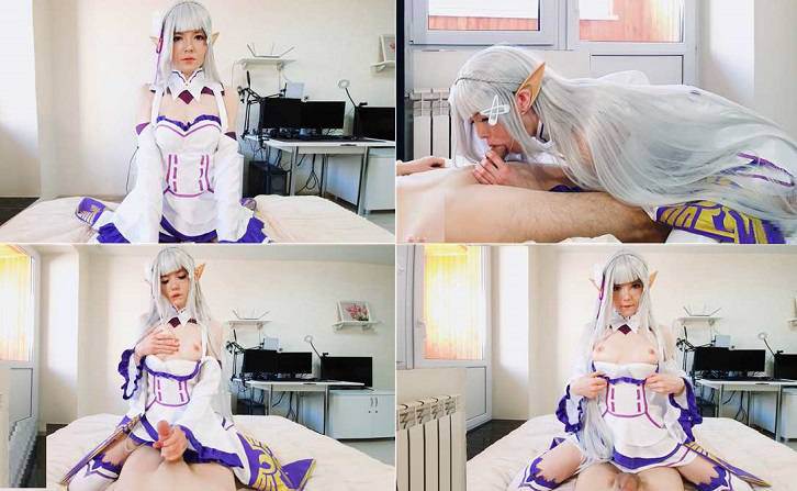 Re Zero Porn Webtolove – Emilia Personally Handjobs Subaru’s Cock FullHD 1080p